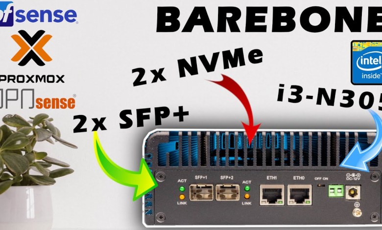 VOLLGAS im HOMELAB – Barebone mit Intel N305, 2x SFP+, 2x NVMe, 2x 2.5Gbit/s VOLLGAS im HOMELAB – Barebone mit Intel N305, 2x SFP+, 2x NVMe, 2x 2.5Gbit/s