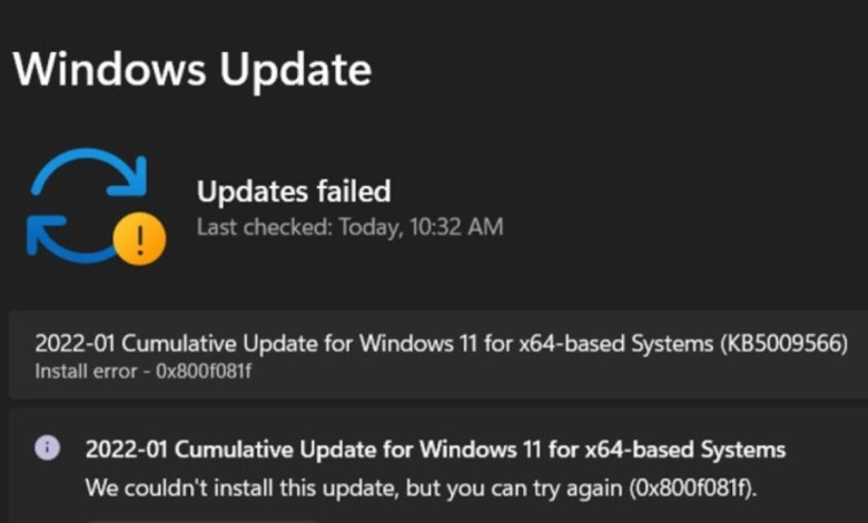 How To Fix Windows Update Install 0x800f081f Error on Windows 11/10 How To Fix Windows Update Install 0x800f081f Error on Windows 11/10