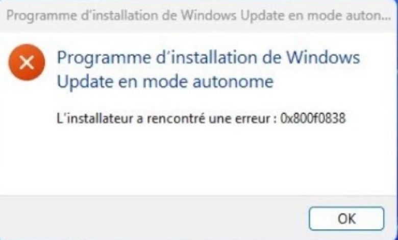 How to fix Windows update error 0x800f0838 How to fix Windows update error 0x800f0838