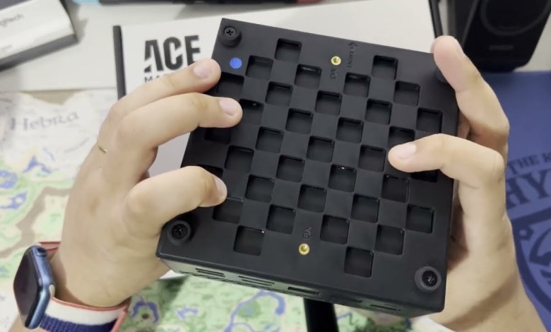 ACEMAGICIAN AM06PRO Mini PC, AMD Ryzen 7 5800U 8C 16T, até 4,4 GHz, mini computadores de mesa 32 GB ACEMAGICIAN AM06PRO Mini PC, AMD Ryzen 7 5800U 8C 16T, até 4,4 GHz, mini computadores de mesa 32 GB