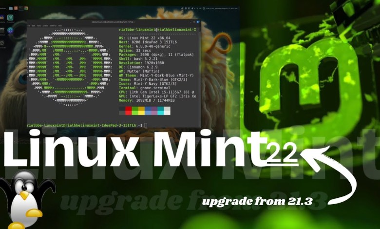 OS – Linux Mint 22 upgrade from 21.3 OS – Linux Mint 22 upgrade from 21.3
