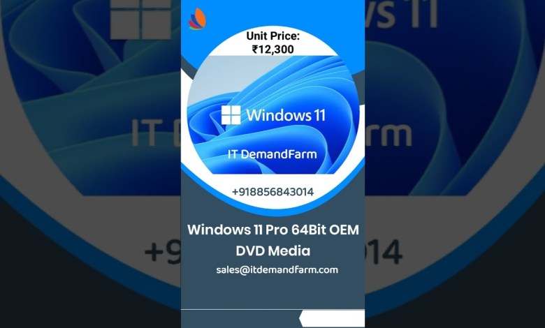 Windows 11 Pro 64 Bit OEM DVD Media – Only ₹12,300 Windows 11 Pro 64 Bit OEM DVD Media – Only ₹12,300
