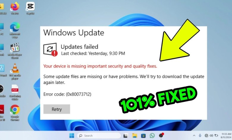 Your Device is Missing Important Security and Quality Fixes – Windows Update Error FIXED! Your Device is Missing Important Security and Quality Fixes – Windows Update Error FIXED!