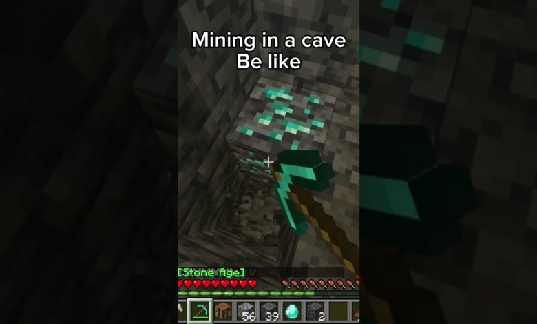 Mining In A Cave Be Like #minecraft Mining In A Cave Be Like #minecraft