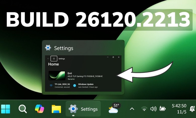 New Windows 11 Build 26120.2213 – New Taskbar Change, Start Menu, File Explorer, and Fixes (Dev) New Windows 11 Build 26120.2213 – New Taskbar Change, Start Menu, File Explorer, and Fixes (Dev)