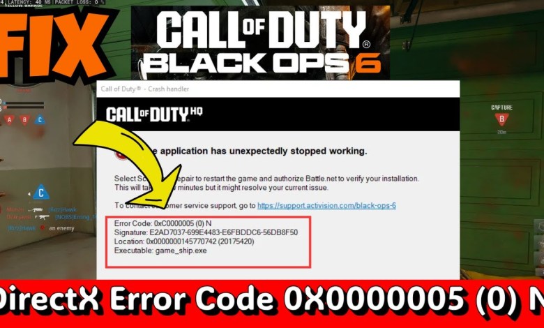 Black Ops 6 error crash error code 0XC0000005 (0) N Fix Black Ops 6 error crash error code 0XC0000005 (0) N Fix