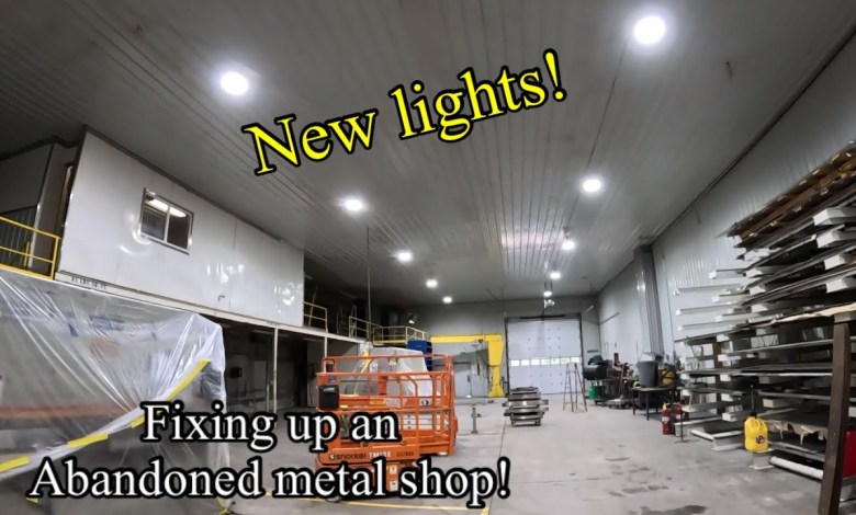 Cleaning up the abandoned fab shop that’s a huge mess! Hyperlite LED brightened things up for us! Cleaning up the abandoned fab shop that’s a huge mess! Hyperlite LED brightened things up for us!