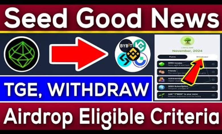 Seed Mining Withdrawal Option Add | Seed Mining Eligible Criteria | Rizwan Blouch Seed Mining Withdrawal Option Add | Seed Mining Eligible Criteria | Rizwan Blouch
