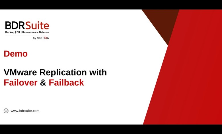 VMware Replication with Failover & Failback VMware Replication with Failover & Failback