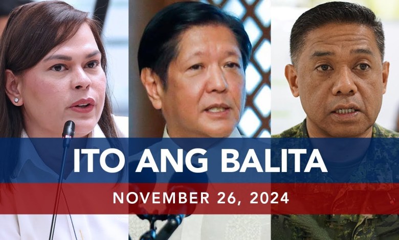 UNTV: Ito Ang Balita | November 26, 2024 UNTV: Ito Ang Balita | November 26, 2024