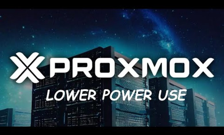 How To Lower The Power Use of Proxmox Server How To Lower The Power Use of Proxmox Server