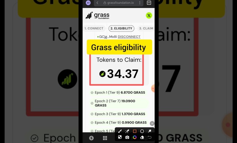 Grass eligibility check.Grass mining update. Grass token sell. Grass eligibility check.Grass mining update. Grass token sell.