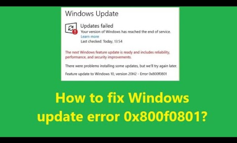 How toFix Windows Update Error 0x800f0801? How toFix Windows Update Error 0x800f0801?