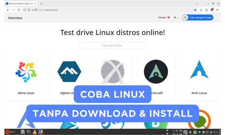 Coba Linux di Browser tanpa Install & Download Coba Linux di Browser tanpa Install & Download