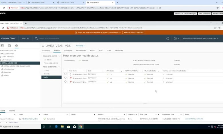 Lab 5 VMware Configuring the Virtual Distributed Switch Lab 5 VMware Configuring the Virtual Distributed Switch