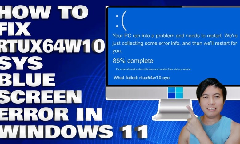 How To Fix Rtux64w10.sys Blue Screen Of Death Error in Windows 11 How To Fix Rtux64w10.sys Blue Screen Of Death Error in Windows 11