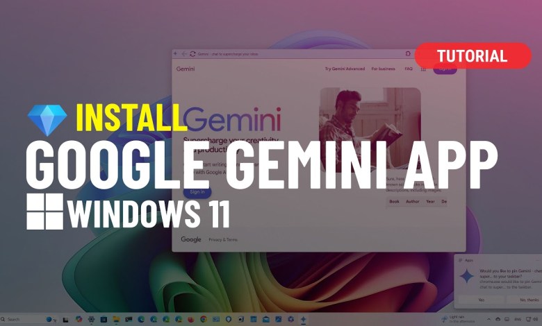 Install Google Gemini AI as an app on Windows 11, 10 Install Google Gemini AI as an app on Windows 11, 10