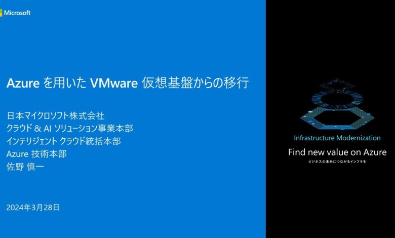 Azure を用いた VMware 仮想基盤からの移行 – infbc2024-02 Azure を用いた VMware 仮想基盤からの移行 – infbc2024-02