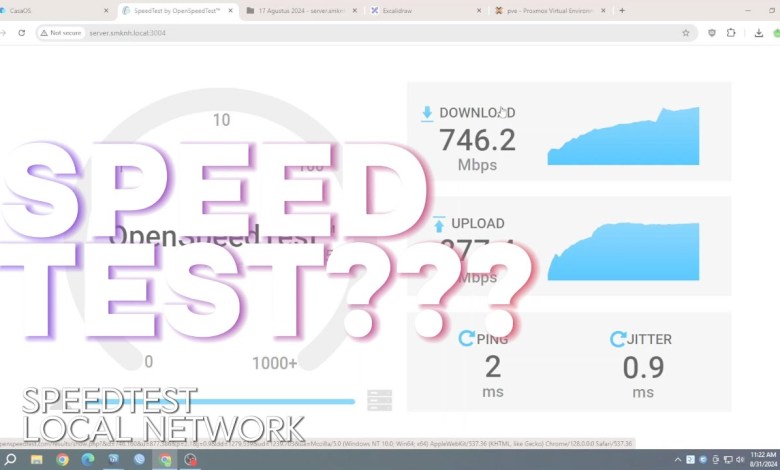 1 Gbps??.. Buat Speed Test di Jaringan Lokal | Cara mudah membuat speedtest di CasaOs || PROXMOX 1 Gbps??.. Buat Speed Test di Jaringan Lokal | Cara mudah membuat speedtest di CasaOs || PROXMOX