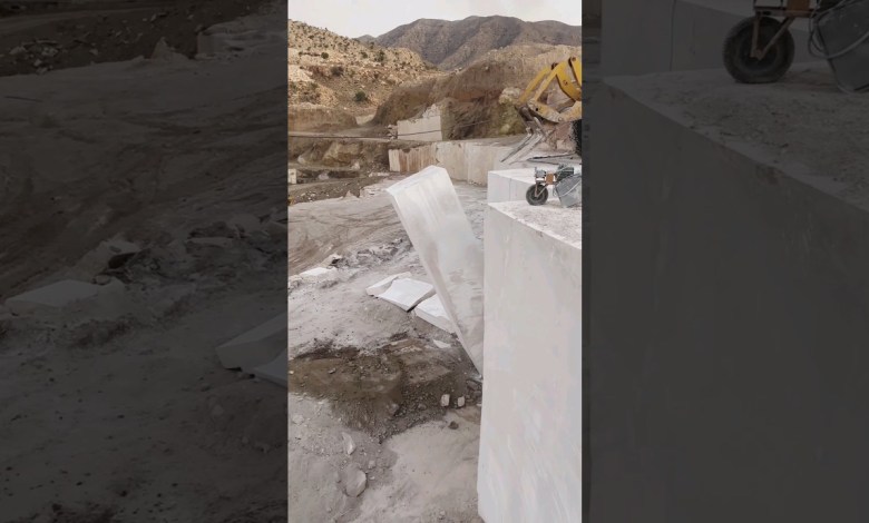 Marble Mining | Beautiful marble from big Stone processing for luxurious homes construction #short Marble Mining | Beautiful marble from big Stone processing for luxurious homes construction #short