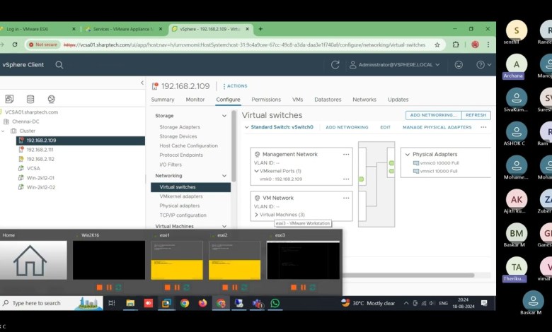 ESXI Physical adapter Uplink fail-over and vMotion NW in Tamil | Experiment ESXI not responding ESXI Physical adapter Uplink fail-over and vMotion NW in Tamil | Experiment ESXI not responding