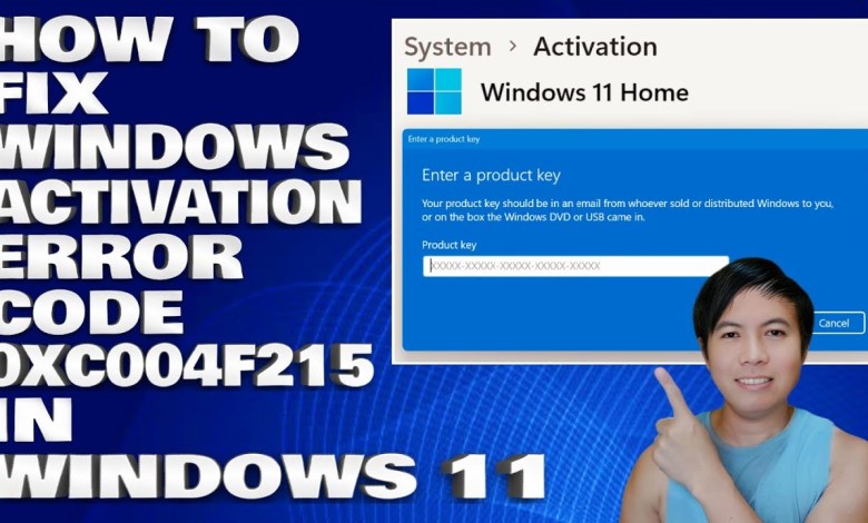 How To Fix Windows Activation with Error Code 0xC004F215 in Windows 10/11 How To Fix Windows Activation with Error Code 0xC004F215 in Windows 10/11