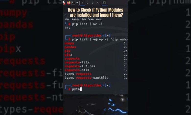 How to Check if Python Modules are Installed and Import them? How to Check if Python Modules are Installed and Import them?