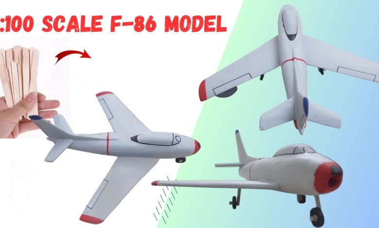 Make F-86 sabre Model Aircraft Out of Ice cream Sticks very Easily | Pakistan Airforce Fighter jet Make F-86 sabre Model Aircraft Out of Ice cream Sticks very Easily | Pakistan Airforce Fighter jet