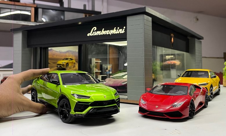 DIY Tiny Lamborghini Cars Showroom 1/18 Scale Diorama | Mini Lamborghini Cars Diecast Models DIY Tiny Lamborghini Cars Showroom 1/18 Scale Diorama | Mini Lamborghini Cars Diecast Models