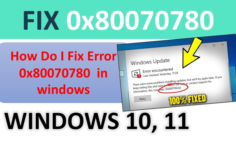 Fix error 0x80070780 in windows Fix error 0x80070780 in windows