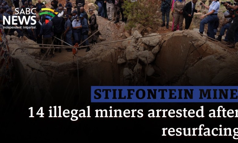Stilfontein Mine | 14 illegal miners arrested after resurfacing Stilfontein Mine | 14 illegal miners arrested after resurfacing