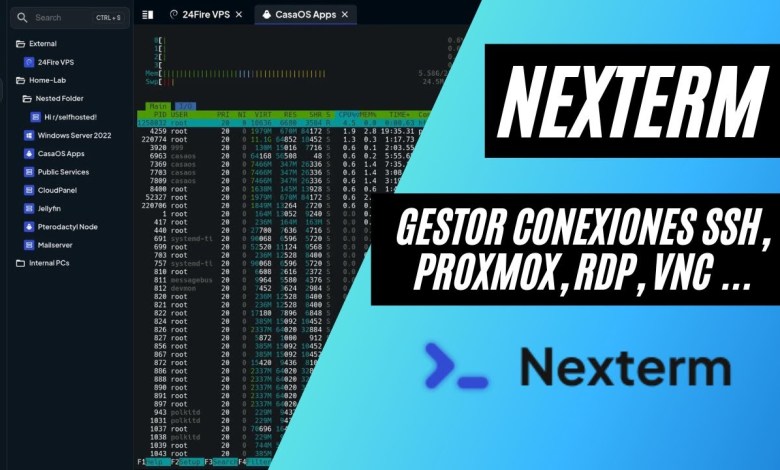 Cómo GESTIONAR conexiones SSH, PROXMOX, RDP, VNC con NEXTERM de forma FÁCIL e INTUITIVA vía WEB Cómo GESTIONAR conexiones SSH, PROXMOX, RDP, VNC con NEXTERM de forma FÁCIL e INTUITIVA vía WEB