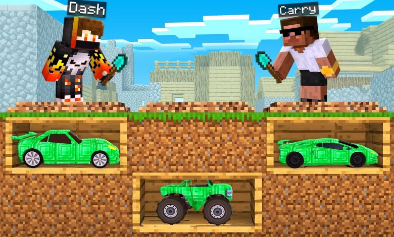 Carry Vs Dash : Who Mined the Best Car in Minecraft??? Carry Vs Dash : Who Mined the Best Car in Minecraft???