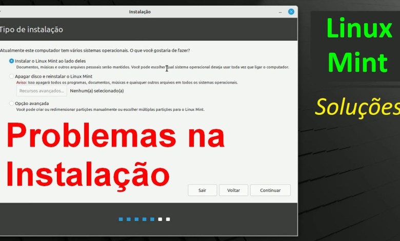 Alguns Problemas e Soluções da Instalação do Linux Mint Alguns Problemas e Soluções da Instalação do Linux Mint