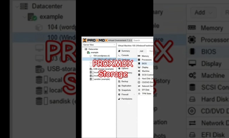Proxmox Storage #shorts Proxmox Storage #shorts