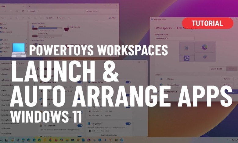 Windows 11, 10: Launch and auto-arrange apps on 1, 2, 3, or more monitors with PowerToys Workspaces Windows 11, 10: Launch and auto-arrange apps on 1, 2, 3, or more monitors with PowerToys Workspaces