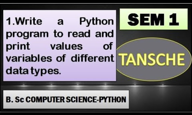 1.Write a Python program to read and print values of variables of different data types#tansche#2023 1.Write a Python program to read and print values of variables of different data types#tansche#2023