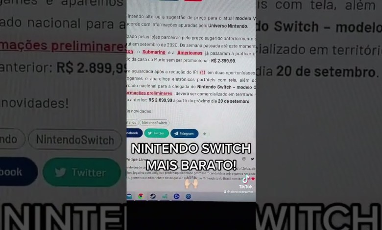 NINTENDO SWITCH MAIS BARATO UHUU NINTENDO SWITCH MAIS BARATO UHUU