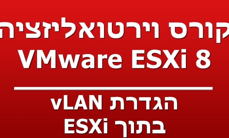 הגדרת vLAN – בתוך ESXi הגדרת vLAN – בתוך ESXi