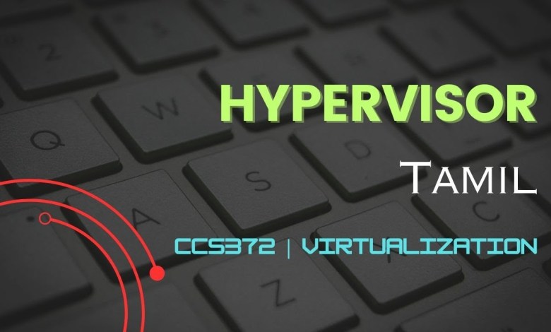 Hypervisor in Tamil virtualization CCS372 Computer science and Engg 2021 Regulation Hypervisor in Tamil virtualization CCS372 Computer science and Engg 2021 Regulation