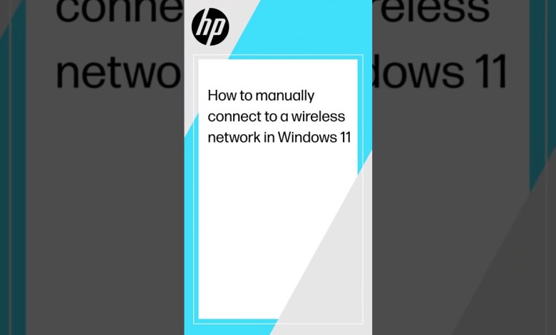How to manually connect to a wireless network in Windows 11 | HP computers | HP Support How to manually connect to a wireless network in Windows 11 | HP computers | HP Support
