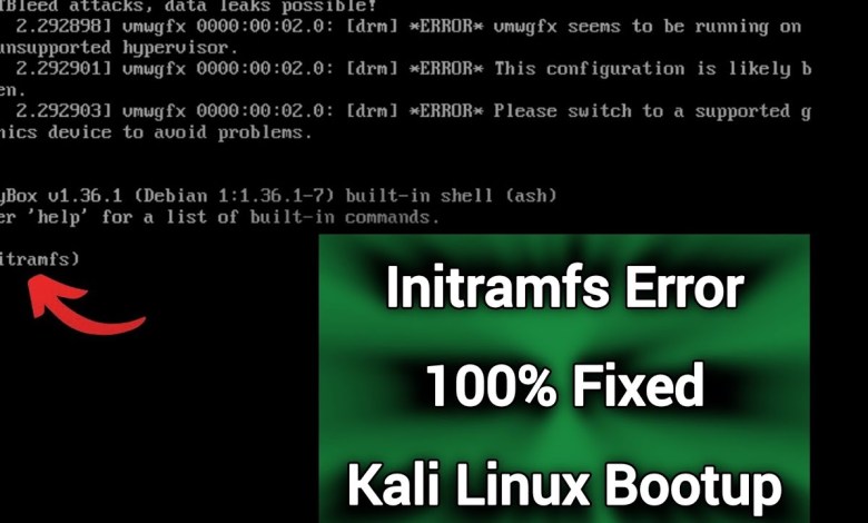 Boot Kali Linux Again Fix initramfs Error with These Simple Steps Boot Kali Linux Again Fix initramfs Error with These Simple Steps