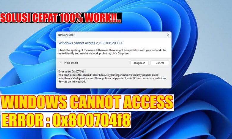 Cara Mengatasi Windows Cannot Access Error 0x800704f8 File Sharing dan Printer Sharing Cara Mengatasi Windows Cannot Access Error 0x800704f8 File Sharing dan Printer Sharing
