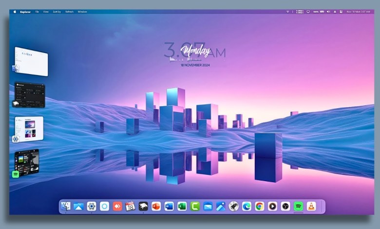 Windows 11 Desktop With A Little Touch Of macOS Windows 11 Desktop With A Little Touch Of macOS