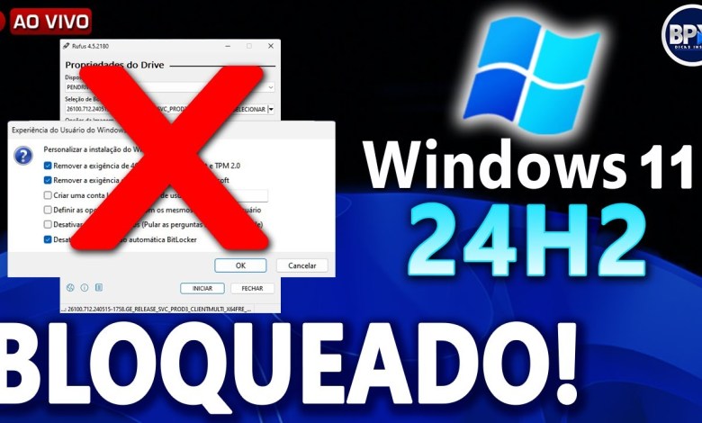 Microsoft BLOQUEIA o Windows 11 24H2 em PC não Compatível! Microsoft BLOQUEIA o Windows 11 24H2 em PC não Compatível!