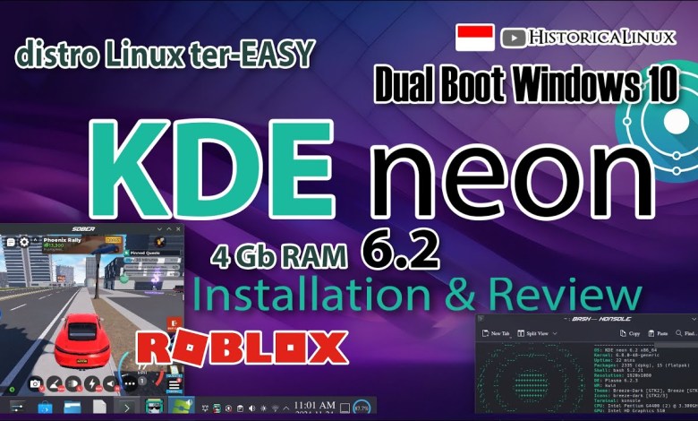 Yuk Install KDE Neon 6.2 Distro Linux TerEasy | Roblox | 4 Gb RAM Dual Boot Windows 10 Yuk Install KDE Neon 6.2 Distro Linux TerEasy | Roblox | 4 Gb RAM Dual Boot Windows 10