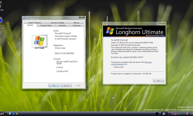 Windows Vista Build 5215 Windows Vista Build 5215