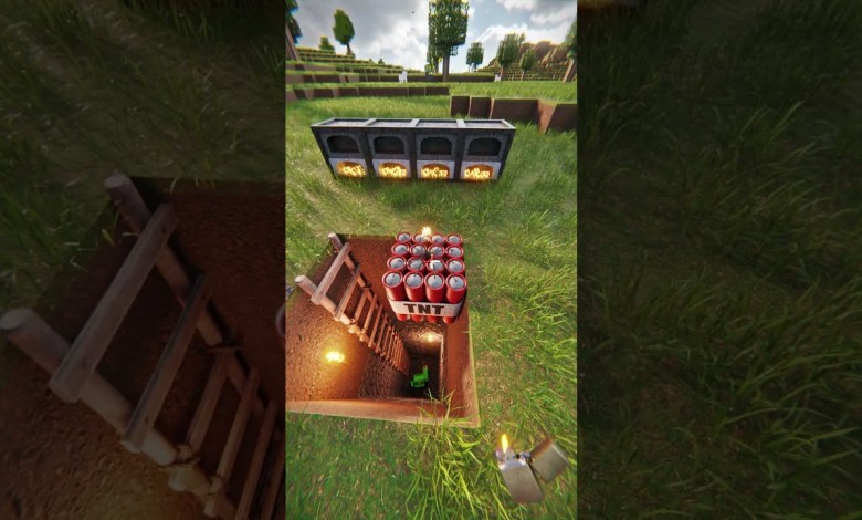 Dropping TNT Into The Friends Mine / Minecraft RTX #shorts #minecraft Dropping TNT Into The Friends Mine / Minecraft RTX #shorts #minecraft