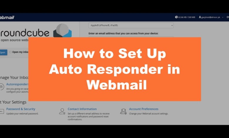 How to Set Up Auto Responder in Webmail: Step-by-Step Tutorial How to Set Up Auto Responder in Webmail: Step-by-Step Tutorial