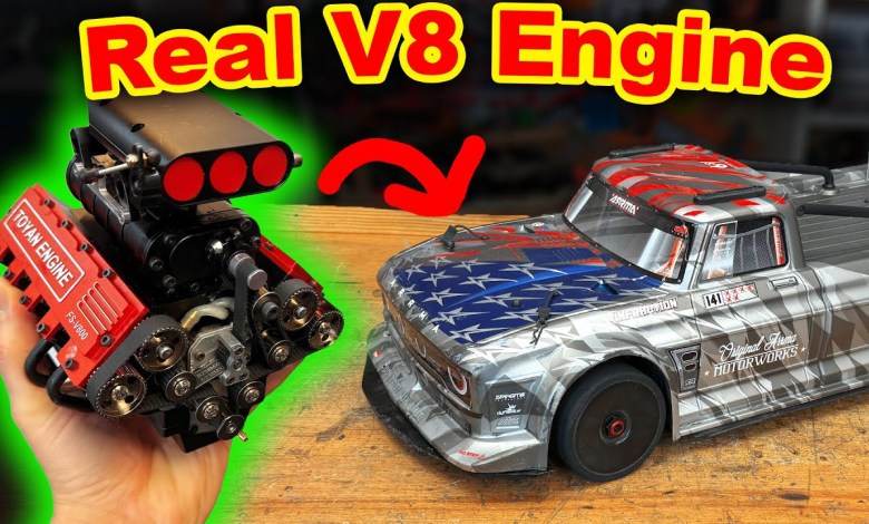 Can I put a REAL V8 ENGINE into a TOY CAR? Can I put a REAL V8 ENGINE into a TOY CAR?